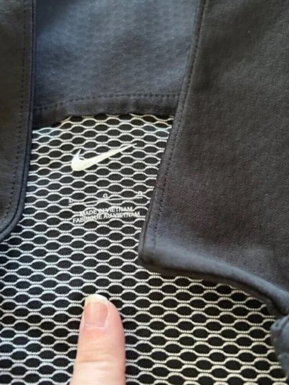 Nike Golf Dri Fit Polo Large Black Athletic Golf Tennis Performance Shirt - Picture 4 of 10